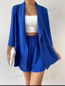 blazer and shorts co ord
