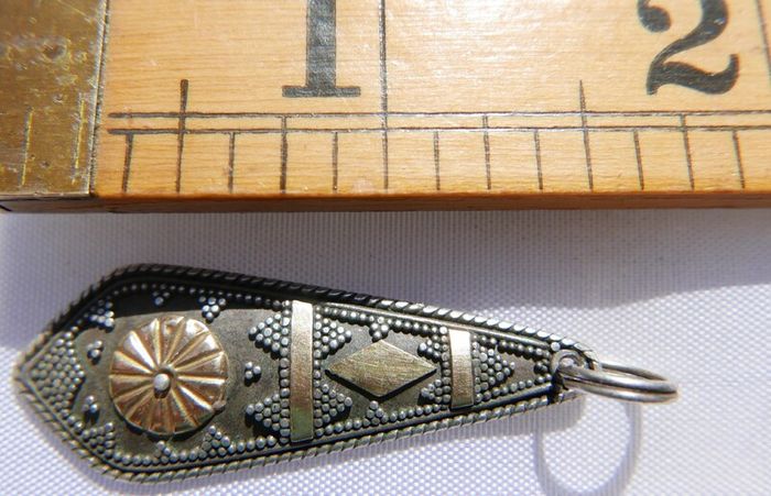 Vintage 22k Gold and Sterling Silver 925 Pendant 2,27g