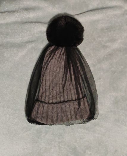 Winter hat with veil