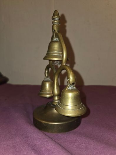 Antique Triple-bell Horse Brass Terret