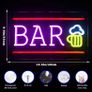 Beer Neon Sign BAR Letter Neon Sign 3D Art USB Powered Yellow Pink LED Neon Light Decorative Wall Lights for Bar Party Nightclub Restaurant Festival Celebration Decoration Party Sign (FREE POSTAGE) Image 3