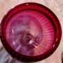 Heavy footed cranberry bowl Image 6