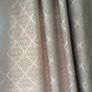 Grey patterned eyelet curtains Image 2