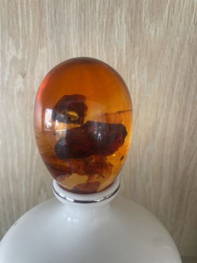 Vintage Amber Resin Egg