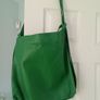 Large Green 100% Italian Leather Handbag/Backpack. NEW Image 9