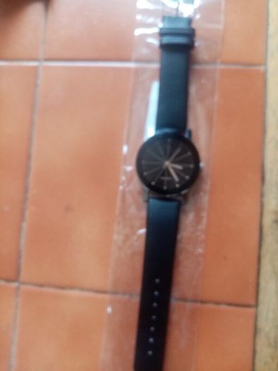 New mens casual watch. Black strap.