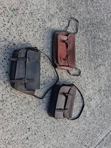 3 X  Quality Vintage Leather Satchels