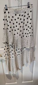 polkadot midi skirt
