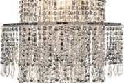 3-Tier Silver Chandelier Light Shade | Lamp Shade for Pendant Light Ceiling Light Shade Acrylic Crystal Chandelier Easy Fit Lampshades for Ceiling Lights for Living Room Bedroom Kitchen Hallway (FREE POSTAGE)