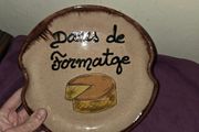 Vintage Earthware Daus De Formatge Cheese Plate