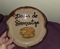 Vintage Earthware Daus De Formatge Cheese Plate