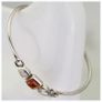 Sterling Silver Gemstone Amber Bangle Bracelet Image 9
