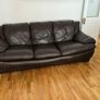Sofa ...Three Seater Leather Sofa .. Nearest Offer Considered .. Price Drop Image 4