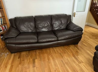 Sofa ...Three Seater Leather Sofa .. Nearest Offer Considered .. Price Drop