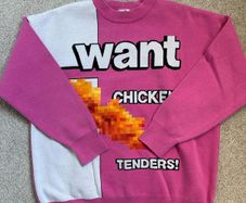 Unisex oversized jumper in pink