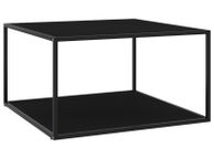 main image for ad Tea Table Black with Black Glass 90x90x50 cm