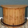 Home Bar Top Project Breakfast Bar - Kitchen Island Counter Top - Reception Desk. Curved Timber. Image 7