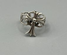 Vintage 925 Sterling Silver Cross Infinity Ring - 10g - Biker, Gothic