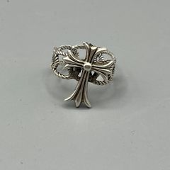 Vintage 925 Sterling Silver Cross Infinity Ring - 10g - Biker, Gothic