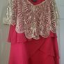 Plus size wedding  guest  dress in coral . Image 6