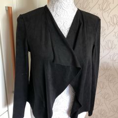 Jacket black suede