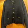 New super soft Dunnes black cardigan with gold buttons Image 5