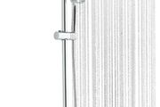 Shower Riser Rail Kit, with 10"(25cm) Square Rainfall ShowerHead and Handheld, 1.6m Hose Without Mixer, Shower Column for Bathroom, Chrome