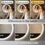 Round Bathroom Mirror with LED Lights, 60x60cm Image 4