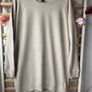 sweatshirt H&M long beige sweatshirt with curved hemline medium Image 4