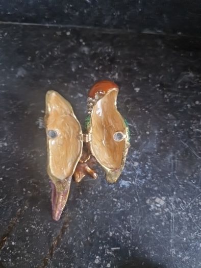 enamelled bird trinket