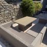10 seater rattan garden set with dark navy cushions Image 7