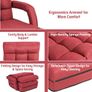 Adjustable Folding Floor Lazy Chair with Pillow Image 2