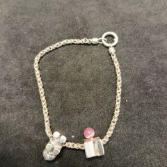 TRUTH Rope Chain Charm Bracelet 925 PK Truth Charm Bravelet 925 Sterling Silver