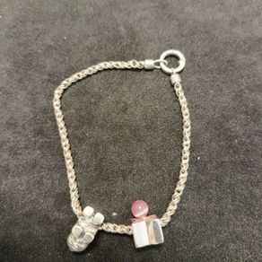 TRUTH Rope Chain Charm Bracelet 925 PK Truth Charm Bravelet 925 Sterling Silver