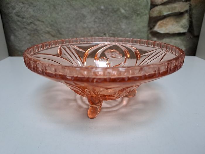 Vintage pink glass bowl