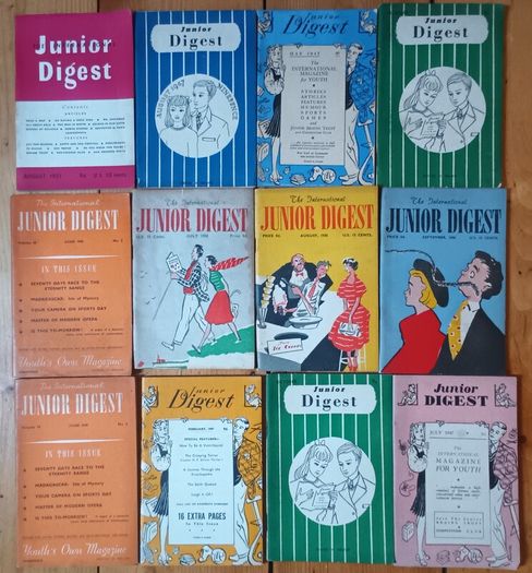 Vintage Junior Digest Magazines - International Junior Digest from 1940s to 1950s - 36 Copies