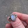 Vintage Rainbow Moonstone Sterling Silver Ring(9.5 g) Image 9