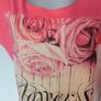 Deep pale pink printed top size UK12 EU40 Postage included Image 2