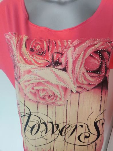 Deep pale pink printed top size UK12 EU40 Postage included