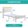 3FT Single Bed Frame with LED Lights and Charging Station Image 9
