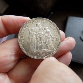 France 1873.5 Francs.90% Silver.Very high grade,Good Very Fine.