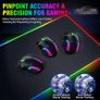 RGB Gaming Mouse Pad, XL Mouse Mat 800x300x5mm, 12 LED Light Modes, Large Mousepad with Premium Micro-Weave Surface, Non-Slip Mouse Mat, Keyboard and Mouse Pad for Desk, Gaming, Office Image 4