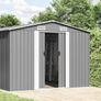 Garden Shed Grey 257x990x181 cm Galvanised steel Image 2