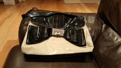 Maria London black and beige bag
