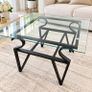 Glass Centre Table with 2 Matching Side Tables 3 Piece Set Image 3