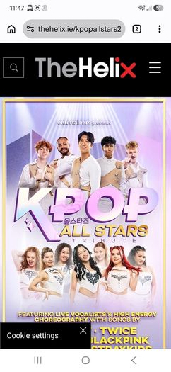 K Pop tickets x 2, Helix 16th Aug at 7pm