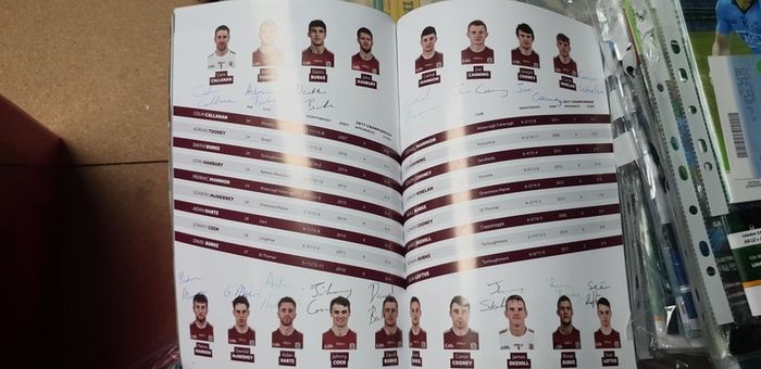 Signed ALL Ireland programme galway team