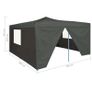 Folding Gazebo with 4 Sidewalls 5x5 m Anthracite Image 8