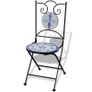 Folding Bistro Chairs 2 pcs Ceramic Blue and White Image 4