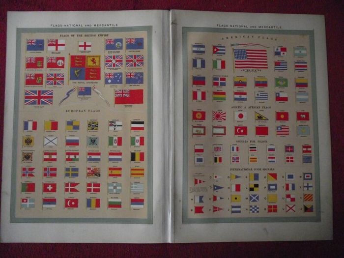 30 X Maps & Charts from Philip's Mercantile Marine Atlas of the World - Fourth Edition 1913